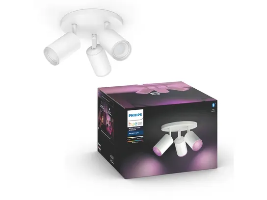 Philips hue fugato plate spiral 3x5.7w spots hvid(brugt)