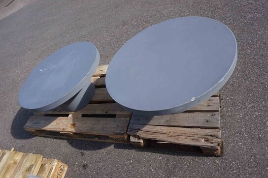 2 stk berlin lounge/haveborde Ø: 78 cm 