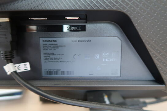 Computerskærm SAMSUNG S24AG322NU med computer HP TPC-F125-SF