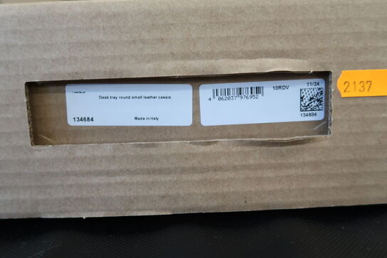 Taske MONTBLANC Desk tray round small leather cassis