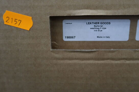 Taske MONTBLANC Sartorial washbag 2 zips Ink blue