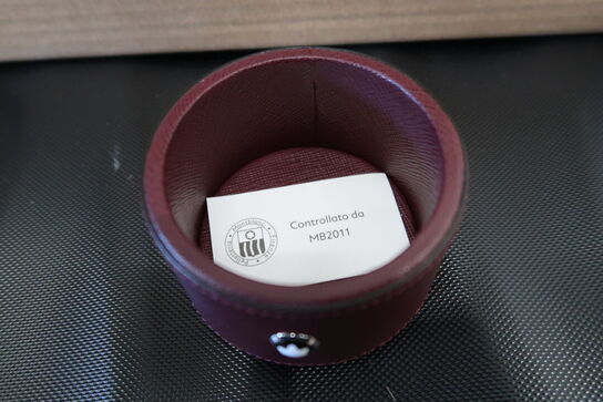 Taske MONTBLANC Desk tray round small leather cassis