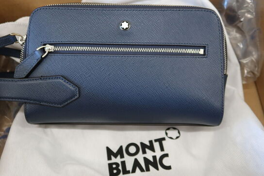 Taske MONTBLANC Sartorial washbag 2 zips Ink blue