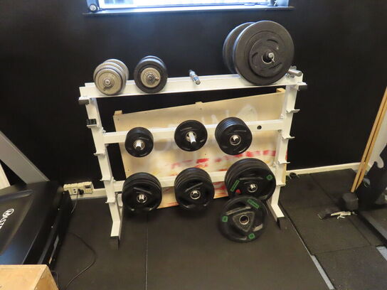 Træningsbænk inkl. Vægtskiver