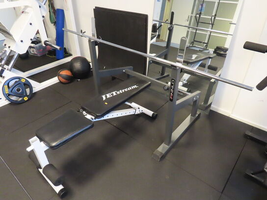 Træningsbænk inkl. Stang