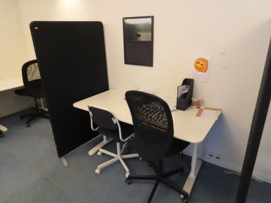 Bord, stol, afskærmning, m.v.