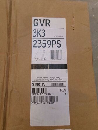 Velux vindue med inddækning 