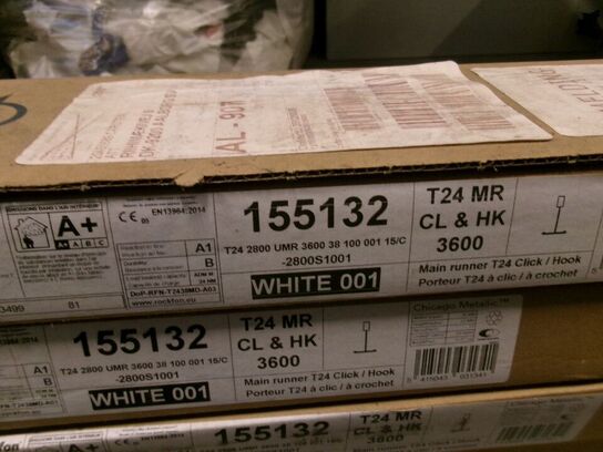 Ca. 90 stk. hovedprofil ROCKFON T24 MR CL & HK 3600