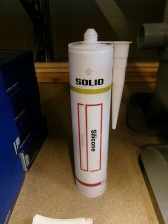 12 patroner silikone, hvid