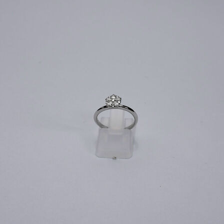 Brillantring af 9 kt. hvidguld