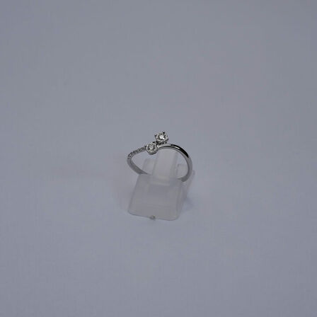 Diamantring af 9 kt. hvidguld.