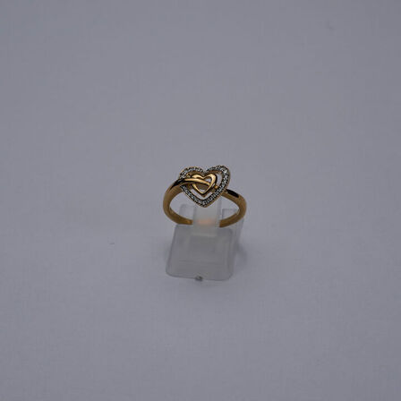 Diamantring af 14 kt. guld prydet med brillantslebne diamanter, ca. 0.14 ct.