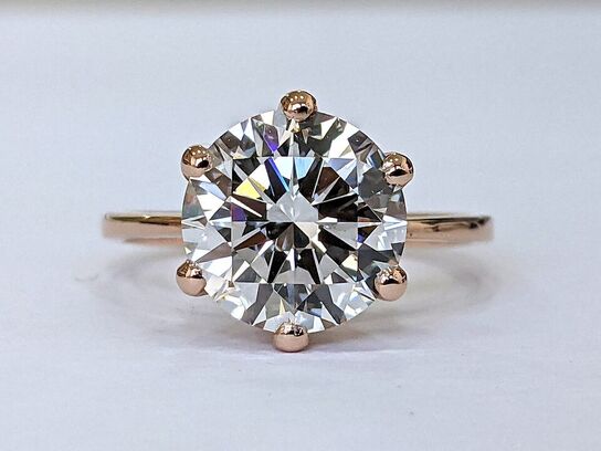 3,07 ct. solitære diamantring (Lab. fremstillet)*. IGI