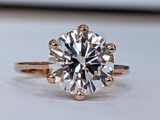 3,07 ct. solitære diamantring (Lab. fremstillet)*. IGI