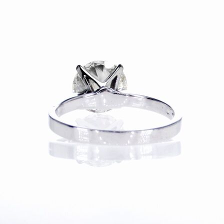 NATURLIG 2,02 ct. diamant og 14K hvidguldring.