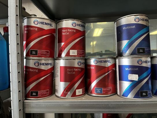 Hylde med div. Plejemidler HEMPEL m.fl.