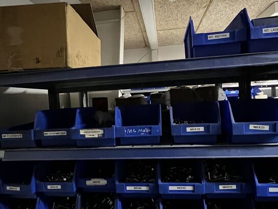 Indhold på 1 fag lagerreol