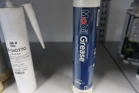 Hylde med div. Plejemidler FUCHS m.fl.