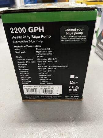 Pumpe JOHNSON PUMP 2200 GPH