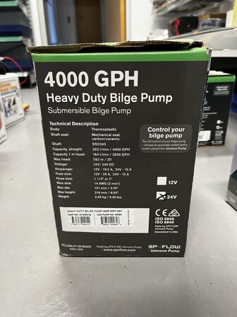 Pumpe JOHNSON PUMP 4000 GPH