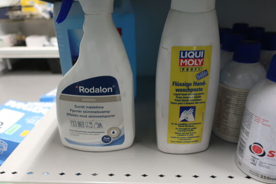 Hylde med div. Plejemidler