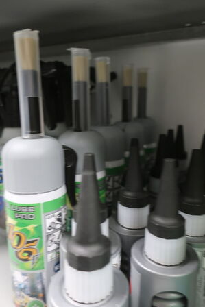 Hylde med div. Plejemidler