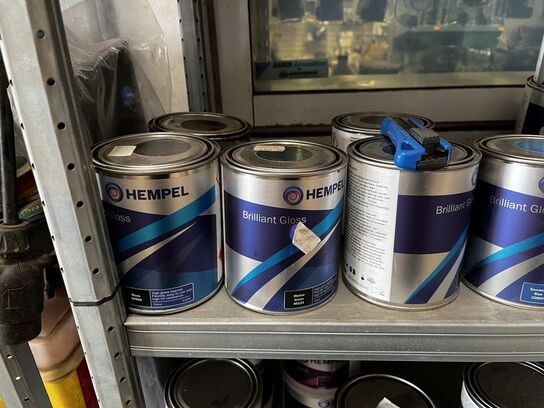 Hylde med div. Plejemidler HEMPEL m.fl.