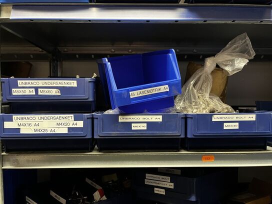 Indhold på 1 fag lagerreol