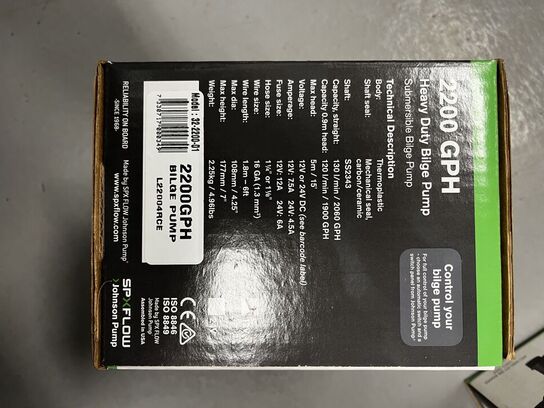 Pumpe JOHNSON PUMP 2200 GPH