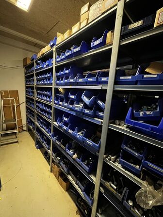 Indhold på 1 fag lagerreol