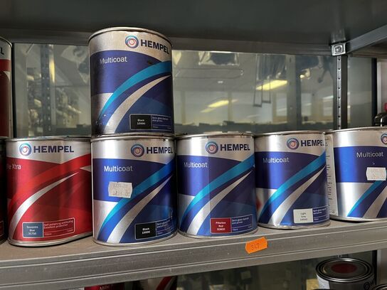 Hylde med div. Plejemidler HEMPEL m.fl.