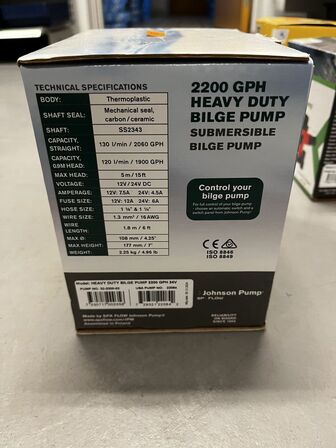 Pumpe JOHNSON PUMP 2200 GPH