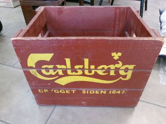 Stor ølkasse, træ CARLSBERG