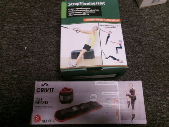 2 sæt hjemmetræningsudstyr