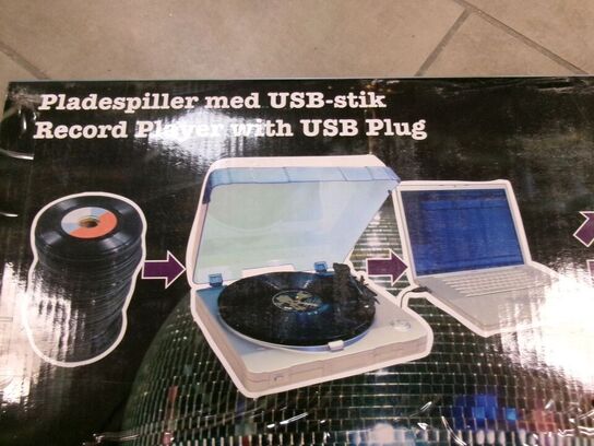 Pladespiller m/USB-stik