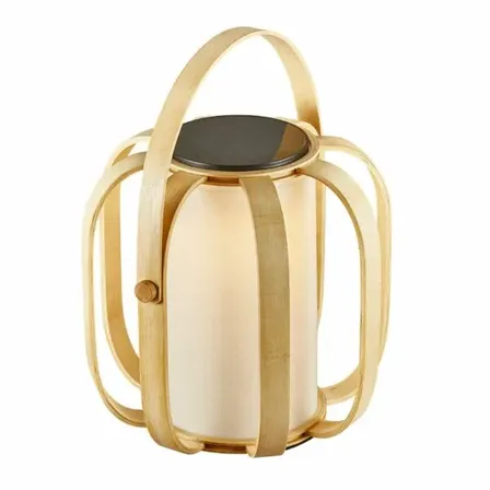 Nordlux bob soldrevet batterilampe bambus automatisk tænding(ubrugt)