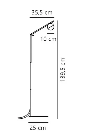 Nordlux contina gulvlampe sort(ubrugt)