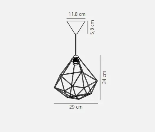 Nordlux tees pendel sort(ubrugt)