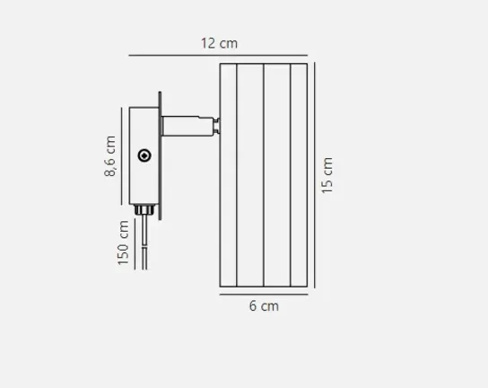 2 stk. nordlux alanis væglampe sort(ubrugt)