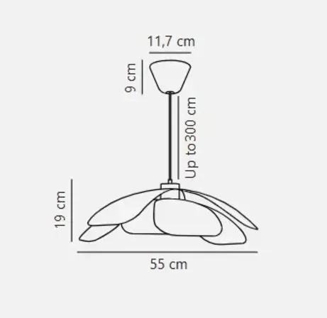 Nordlux maple 55 pendel sort(ubrugt)