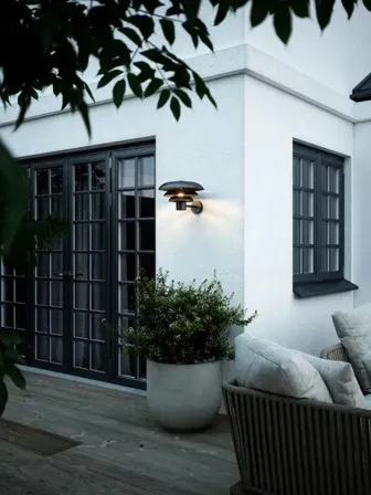 2 stk. nordlux kurnos 20 udendørs væglampe sort(ubrugt)