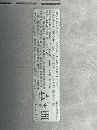 Bærbar PC, LENOVO THINKPAD X1 CARBON