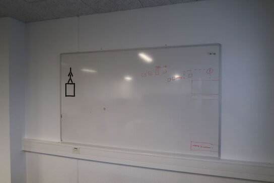 Mødebord med 7 stk. mødestole samt whiteboard