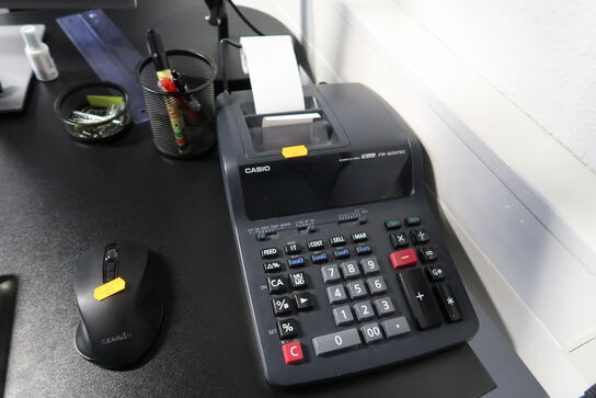 Computerskærm HP E273m, tastatur, mus, lommeregner