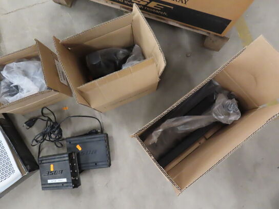 Palle med blandede højtalere og ophæng BOSE, WORK, MONACOR mv.