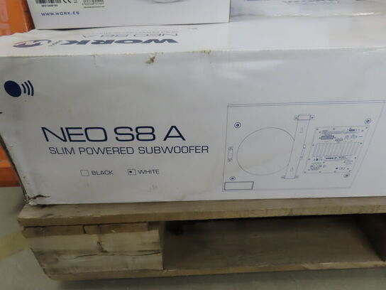 Palle med blandede højtalere og ophæng BOSE, WORK, MONACOR mv.