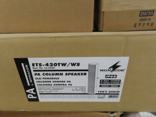 Palle med blandede højtalere og ophæng BOSE, WORK, MONACOR mv.