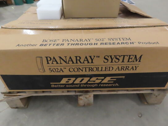 Palle med blandede højtalere og ophæng BOSE, WORK, MONACOR mv.