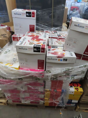 Palle med blandet kopipapir, forskellig str. og kvalitet