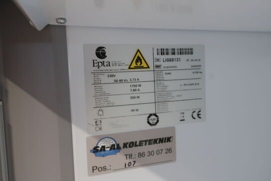 Kummefryser AHT Miami 250 samt skabsfryser EPTA SOUIV25